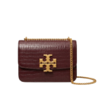 Eleano Croc-Embossed Structured Shoulder Bag – Wine