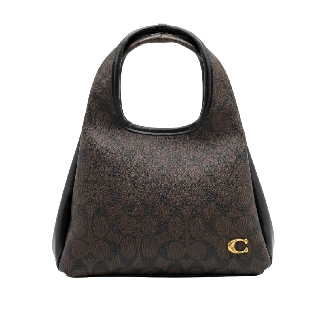 21 Lan 23 Signature Jacquard Signature Pattern Structured Shoulder Bag – Brown Signature Canvas - Image 1