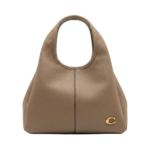 Lan 23 Signature Jacquard Signature Pattern Structured Shoulder Bag – Brown Jacquard