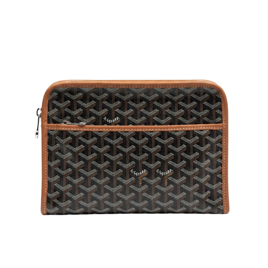 24 Jouven Toiletry Bag Monogram Travel Toiletry Organizer – Black & Tan - Image 1