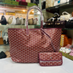Chevron Print Shoulder Tote Bag with Matching Pouch – 7 Colours