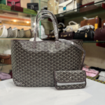 Chevron Print Shoulder Tote Bag with Matching Pouch – 7 Colours - Image 6